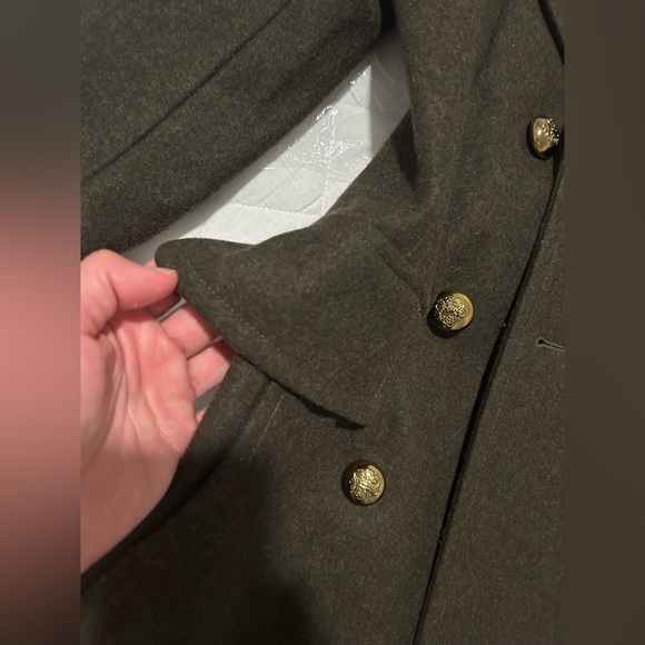 BCBGENERATION MILITARY MOSS GREEN PEACOAT - Picture 7 of 7